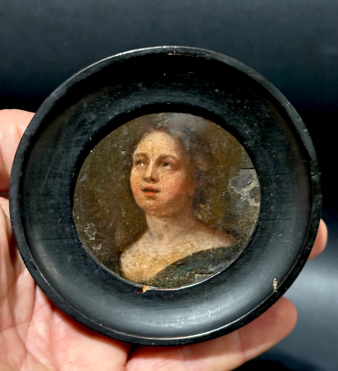 Ritratto di Donna Miniatura su Rame Scuola Lombardo Veneta XVII secolo-photo-4