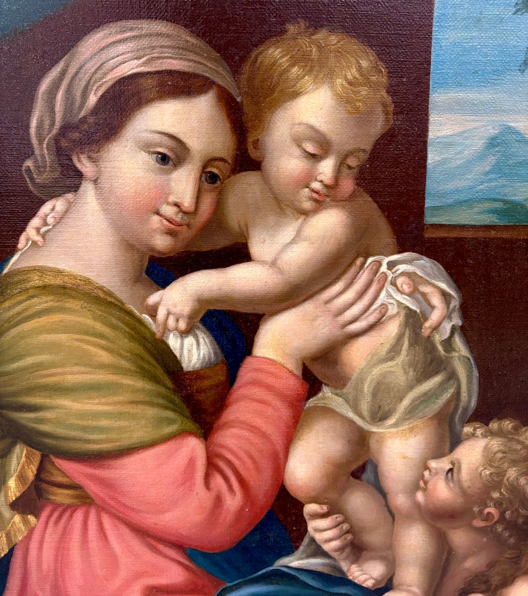 Madonna con Bambino Capoletto Scuola Italiana del XIX dopo Giovanni Battista Salvi-photo-1