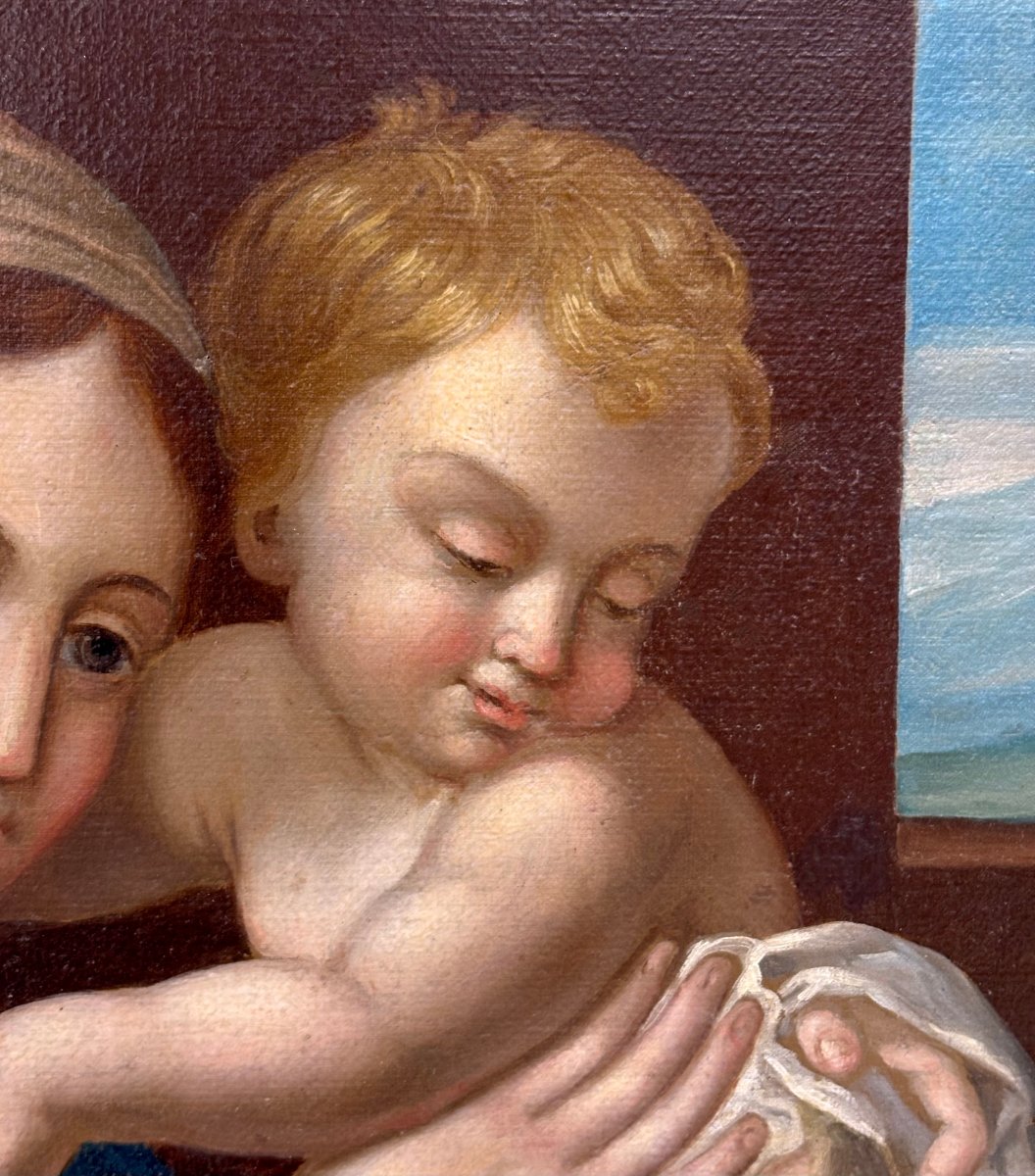Madonna con Bambino Capoletto Scuola Italiana del XIX dopo Giovanni Battista Salvi-photo-2