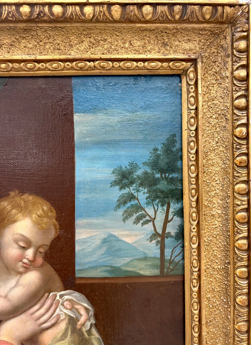 Madonna con Bambino Capoletto Scuola Italiana del XIX dopo Giovanni Battista Salvi-photo-4