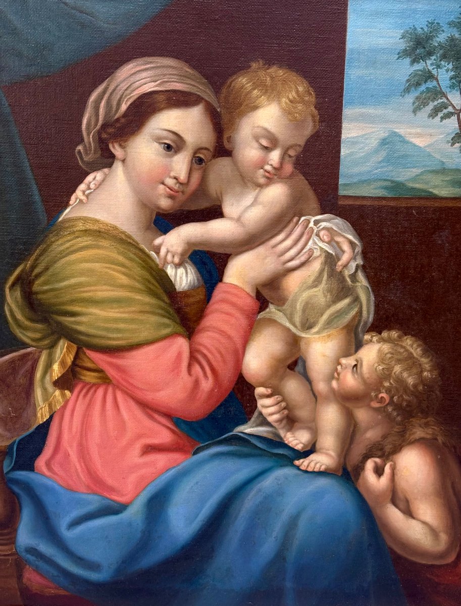 Madonna con Bambino Capoletto Scuola Italiana del XIX dopo Giovanni Battista Salvi