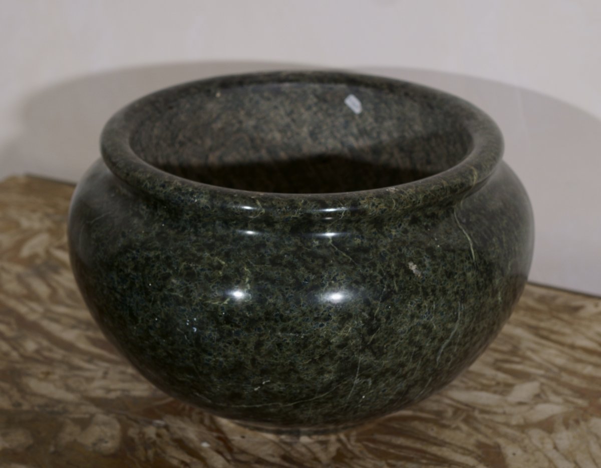 Imponenente Vaso Romano in Marmo Serpentino epoca Grand Tour-photo-2