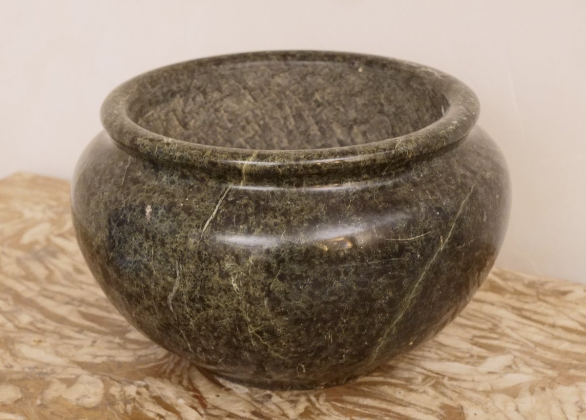Imponenente Vaso Romano in Marmo Serpentino epoca Grand Tour-photo-1