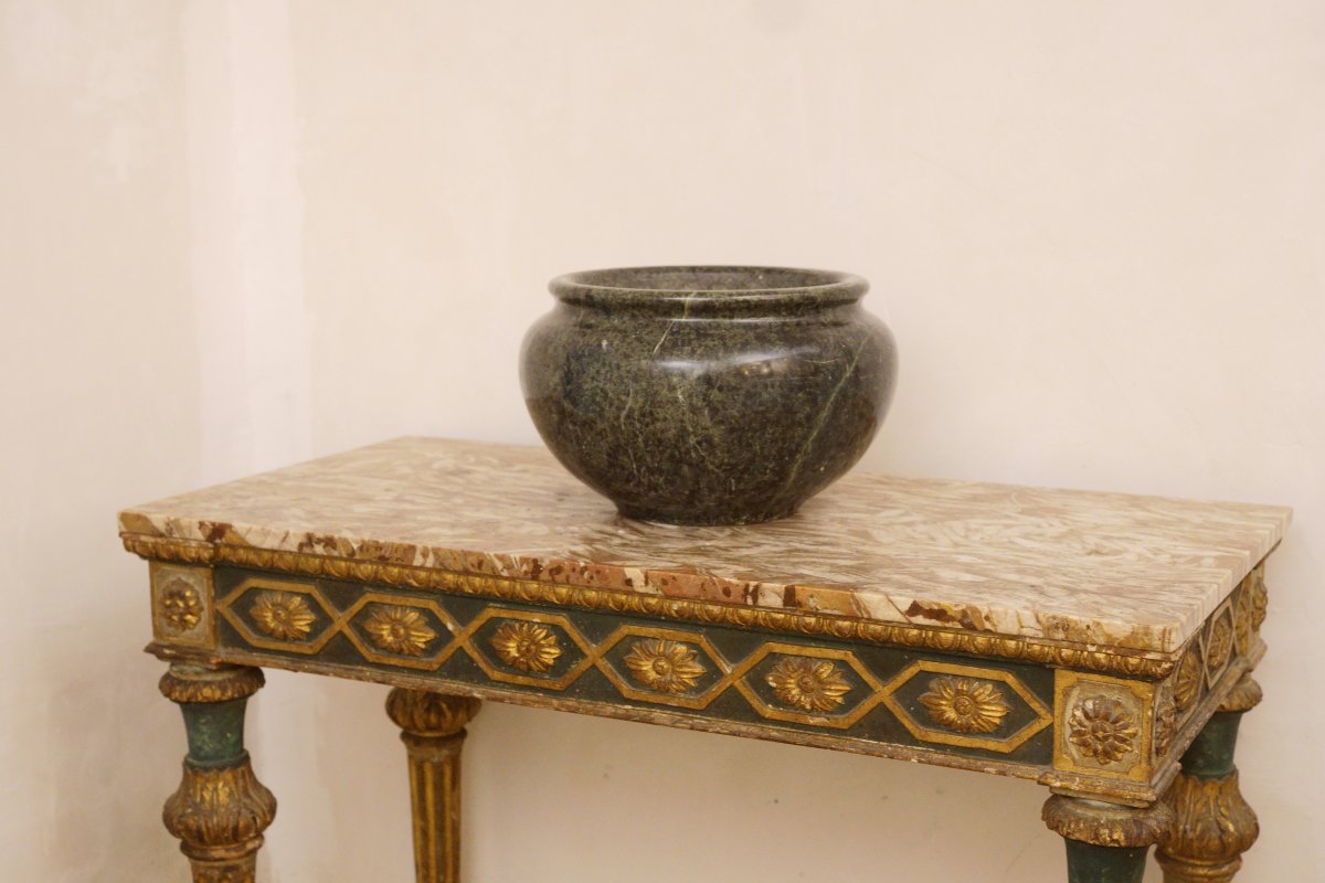Imponenente Vaso Romano in Marmo Serpentino epoca Grand Tour-photo-3