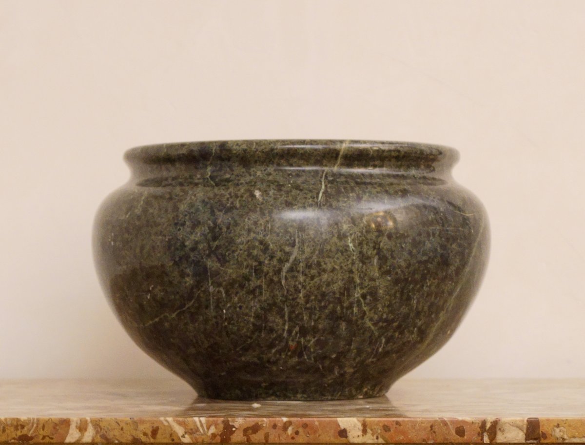 Imponenente Vaso Romano in Marmo Serpentino epoca Grand Tour