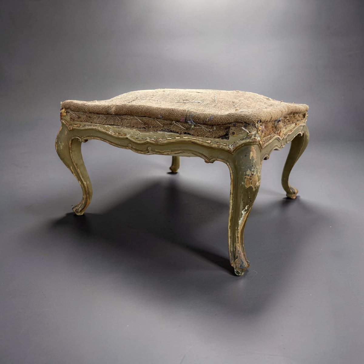 Grande Sgabello Barocchetto Veneziano Legno Laccato inizi XX-photo-3