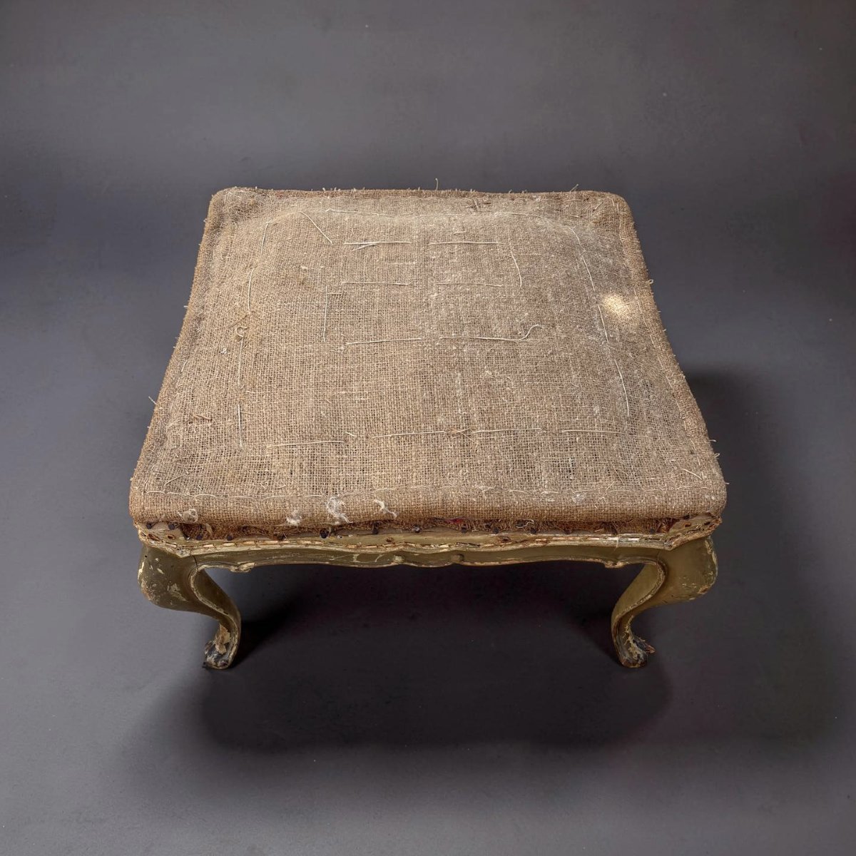 Grande Sgabello Barocchetto Veneziano Legno Laccato inizi XX-photo-4
