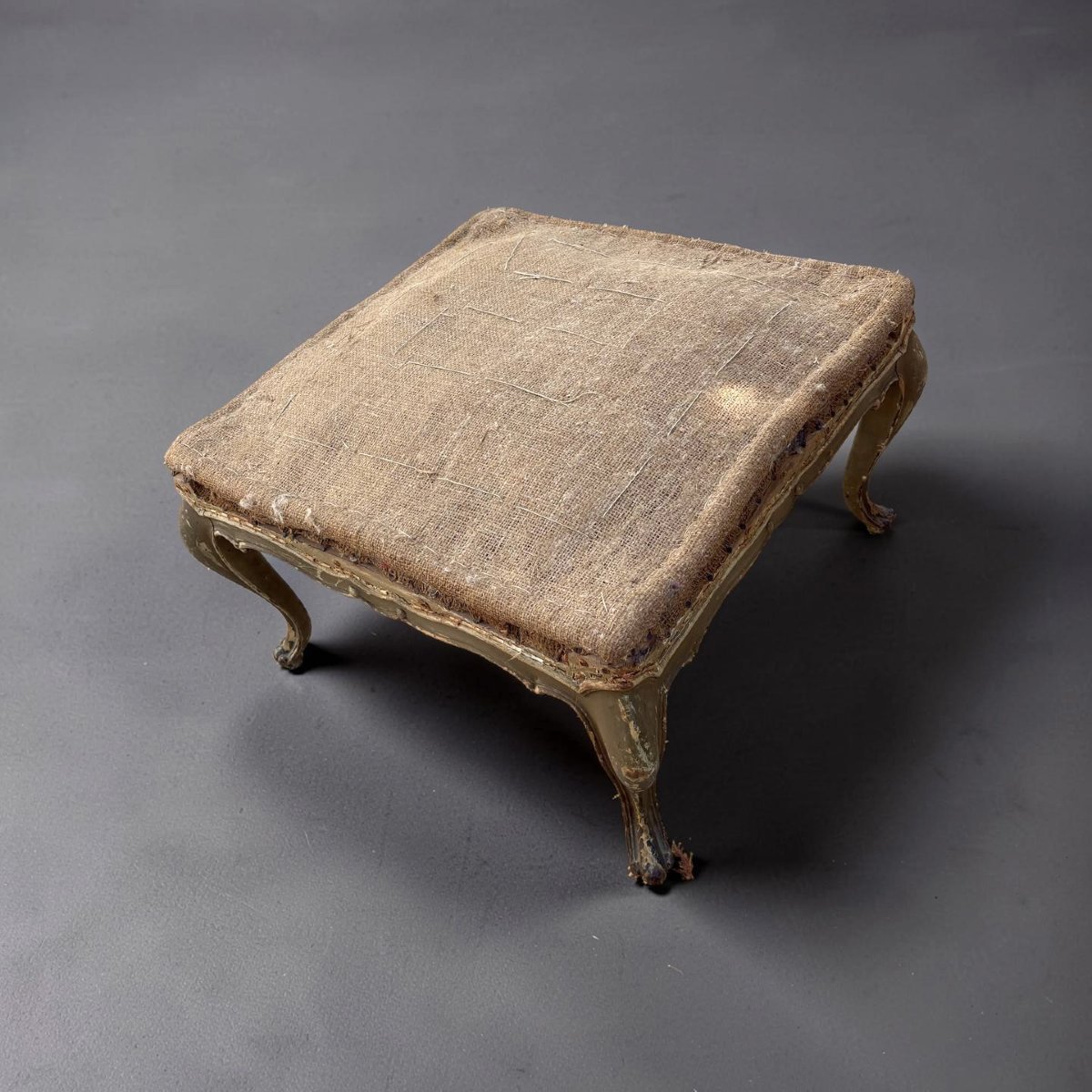 Grande Sgabello Barocchetto Veneziano Legno Laccato inizi XX-photo-1