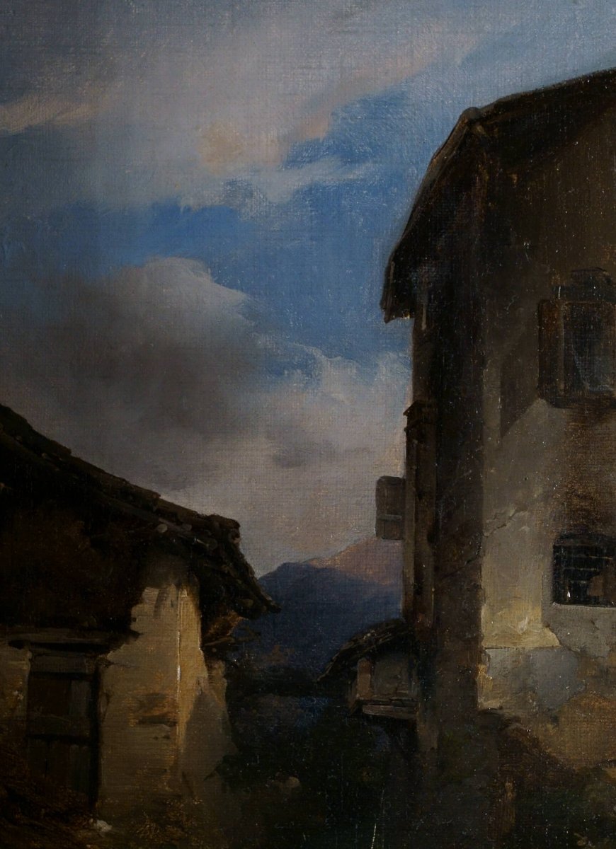 Domenico Induno (1815-1890) "Paesaggio Svizzero" Collezione Bernasconi-photo-4