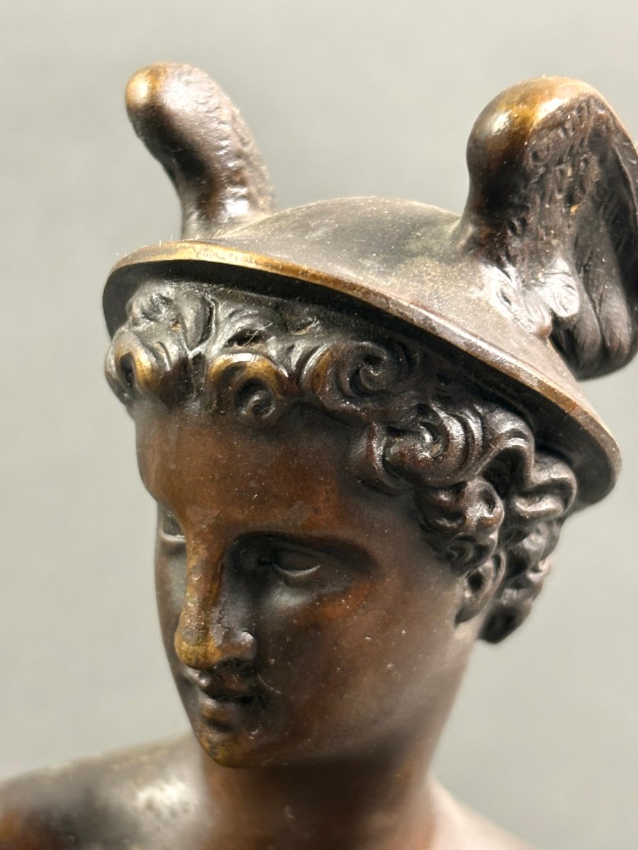 Coppia di Sculture Neoclassiche in Bronzo Patinato Tardo Grand Tour XIX secolo-photo-4