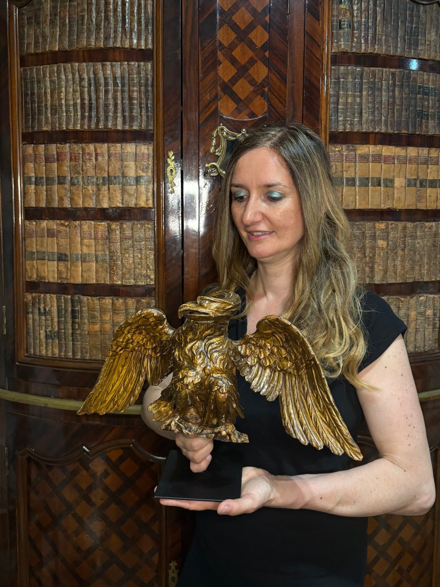 Aquila Neoclassica in Legno Dorato Italia XVIII secolo-photo-2
