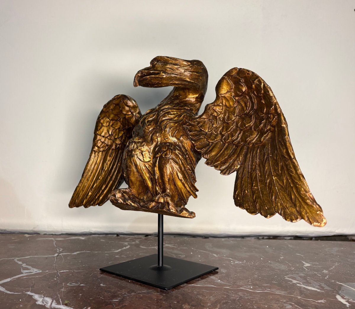 Aquila Neoclassica in Legno Dorato Italia XVIII secolo-photo-4