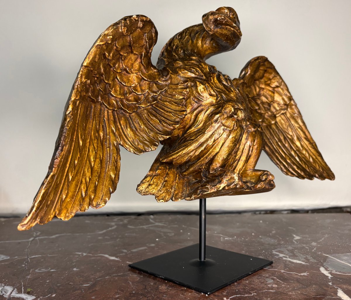 Aquila Neoclassica in Legno Dorato Italia XVIII secolo-photo-4