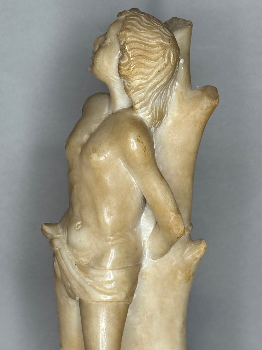 San Sebastiano, Scultura in Alabastro, Italia del Nord, XVII secolo-photo-6