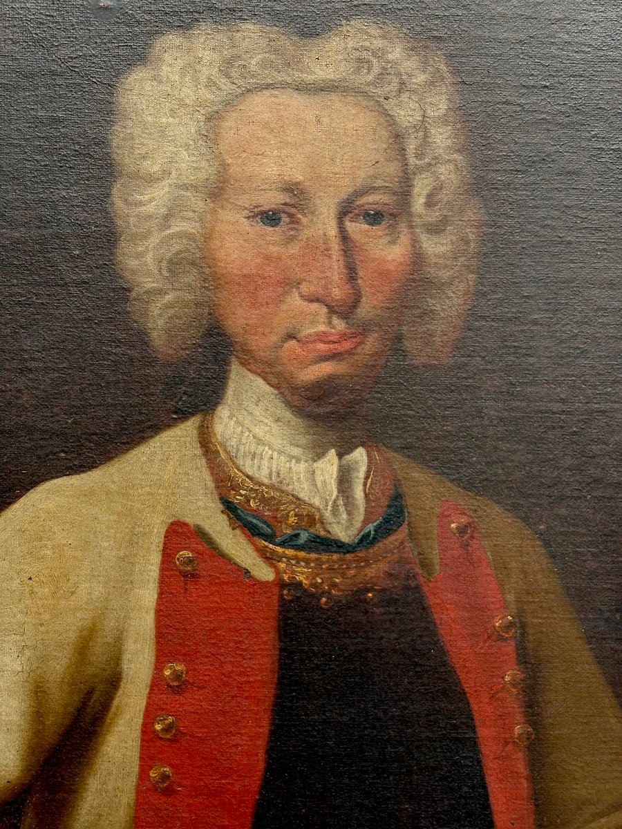 Ritratto di Gentiluomo in Armatura  Famiglia Savoia Scuola Piemontese del XVIII secolo-photo-2