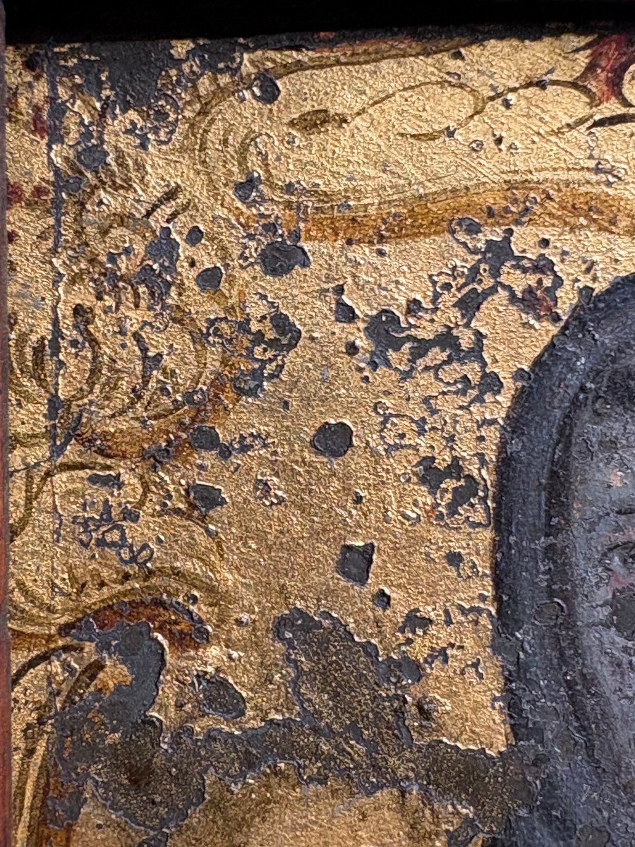  San Francesco d'Assisi, Dipinto su Latta, Venezia, XVII secolo.-photo-1