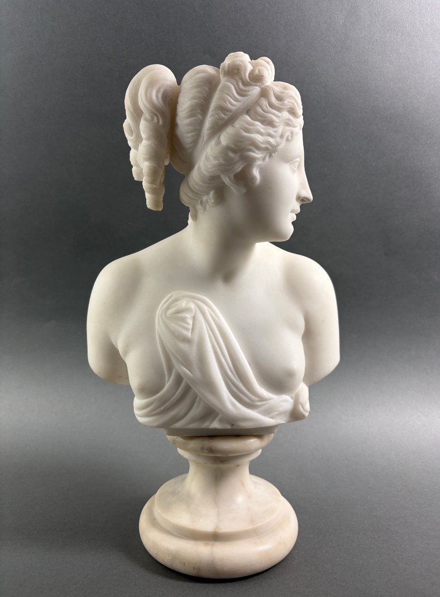 Busto in Marmo della Venere Italica Grand Tour Firenze XIX secolo-photo-3