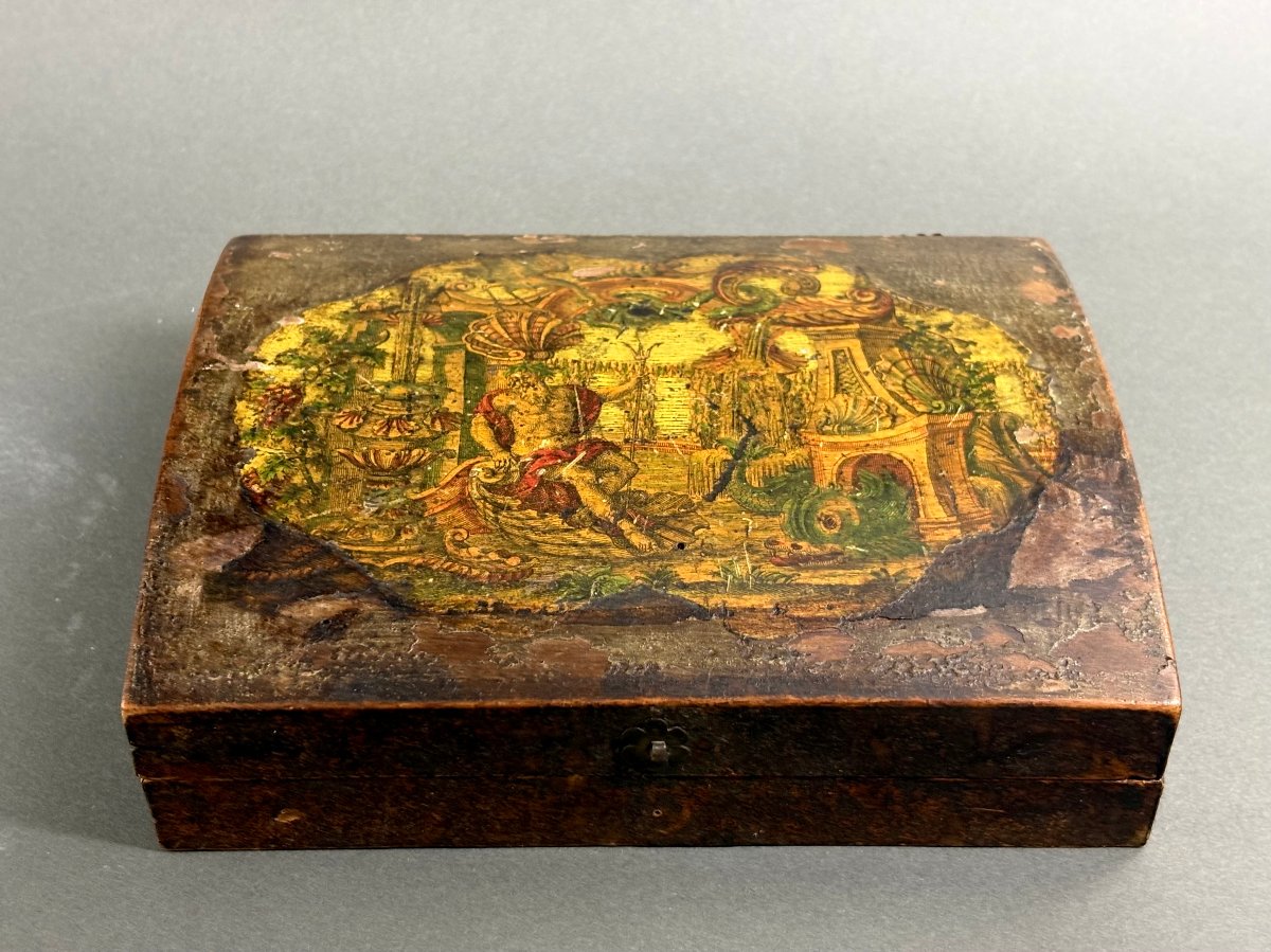 Scatola in Legno Laccato e Arte Povera Venezia XIX secolo-photo-1
