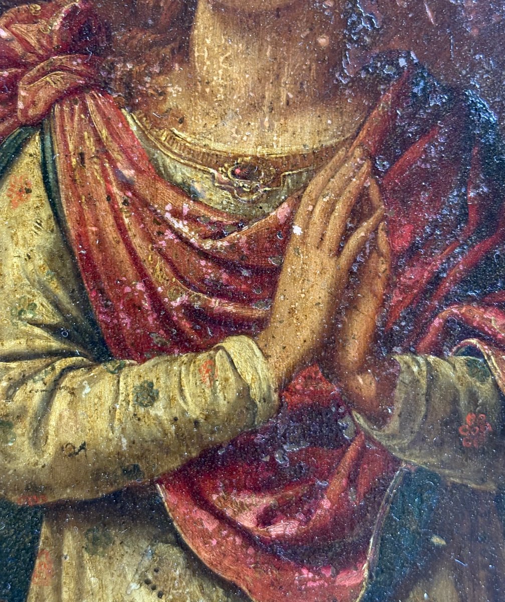Santa Caterina d'Alessandria Dipinto su Rame XVIII secolo-photo-3