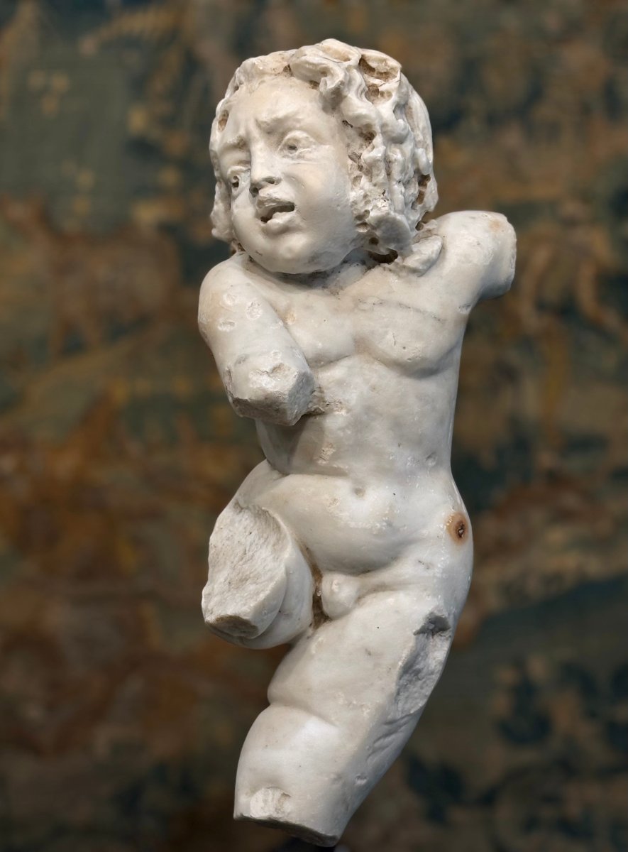Putto in Marmo Scultura Barocca Italia del Nord XVII secolo