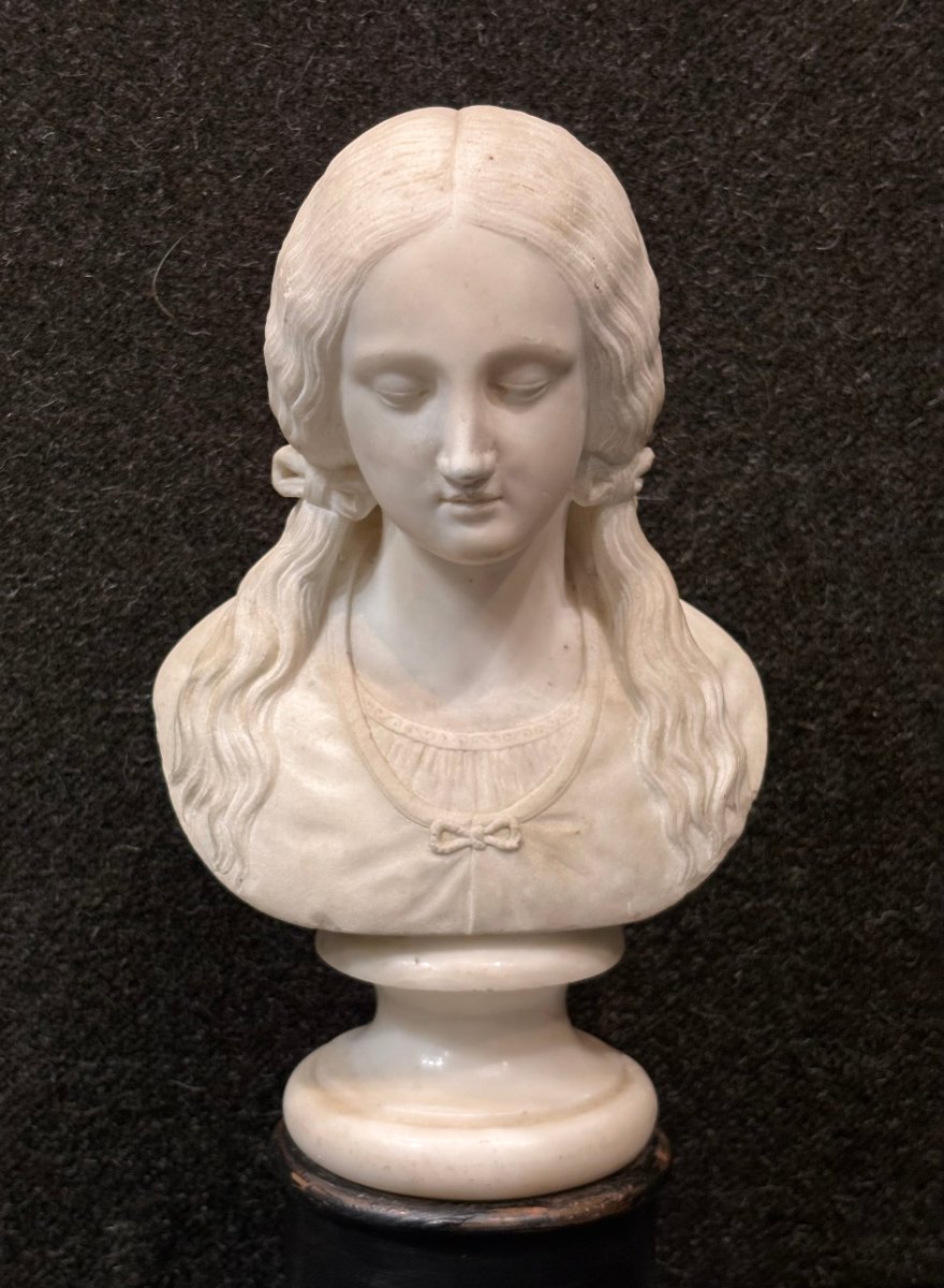 Achille Bianchi (1837-1889) Busto in Marmo -photo-2