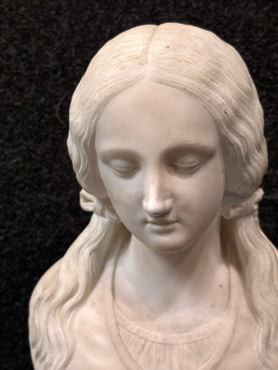 Achille Bianchi (1837-1889) Busto in Marmo -photo-3