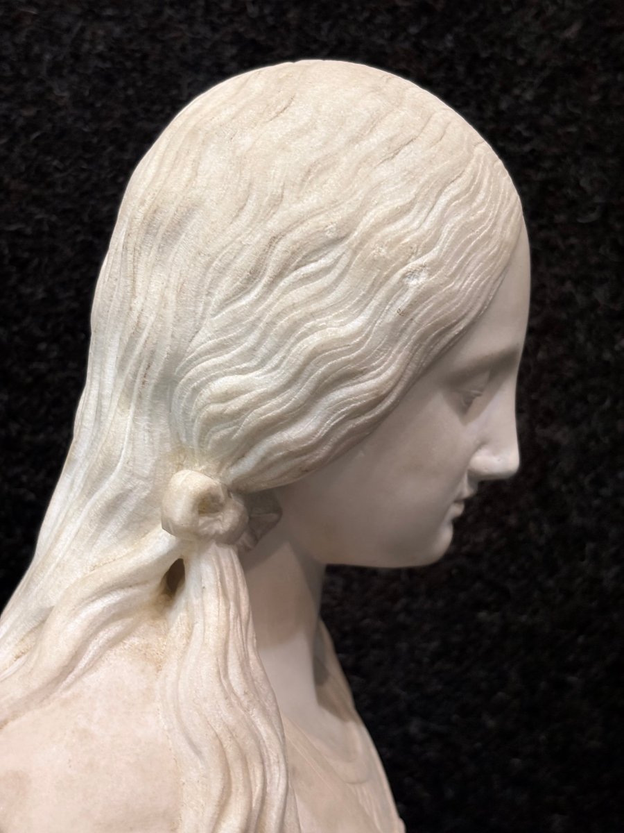 Achille Bianchi (1837-1889) Busto in Marmo -photo-1