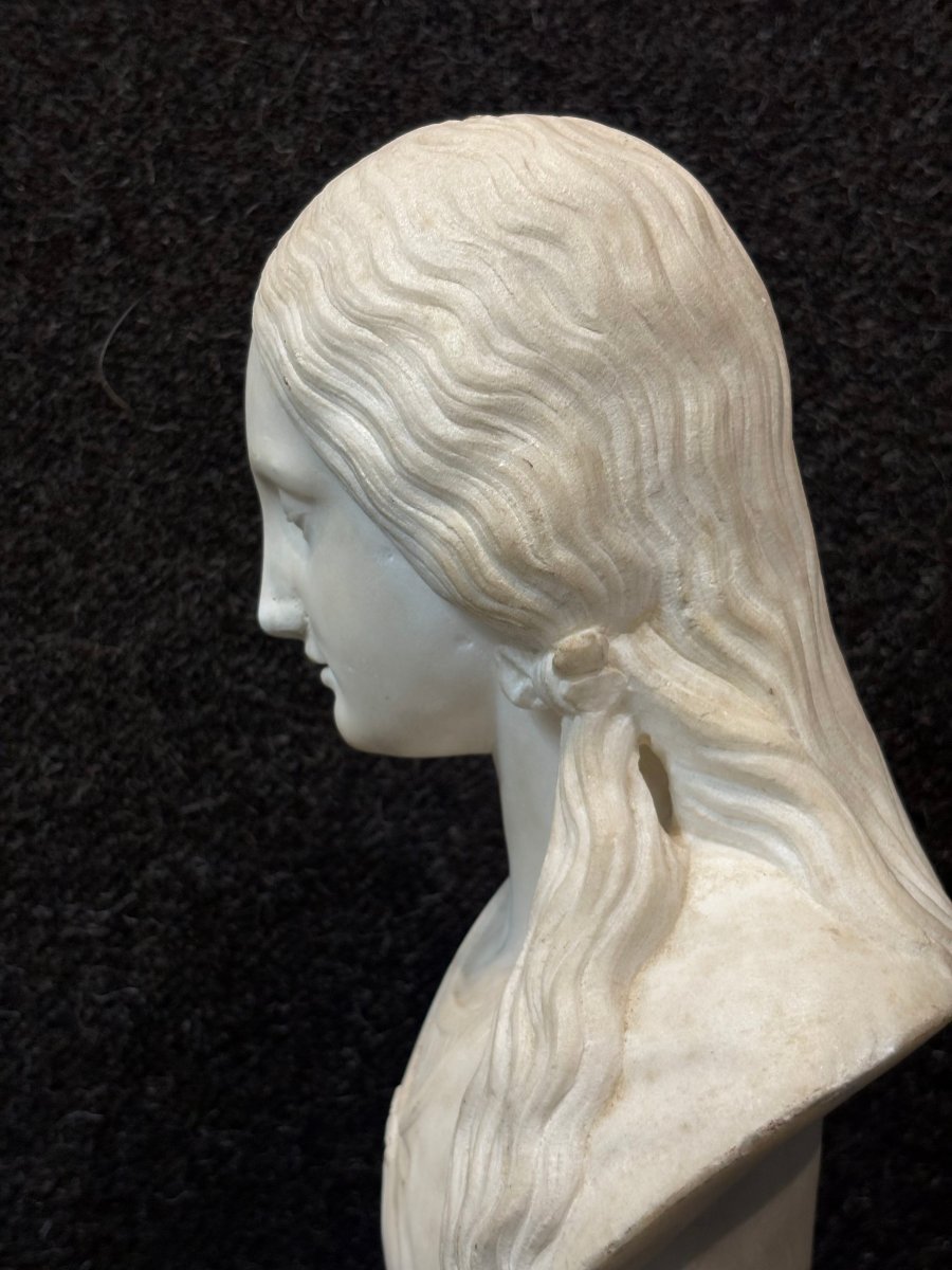 Achille Bianchi (1837-1889) Busto in Marmo -photo-5