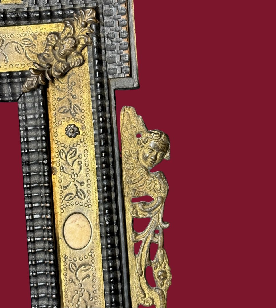 Cornice Romana Bronzo Dorato e Pietre Dure Grand Tour XVIII secolo-photo-4