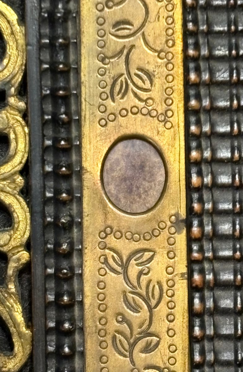 Cornice Romana Bronzo Dorato e Pietre Dure Grand Tour XVIII secolo-photo-5