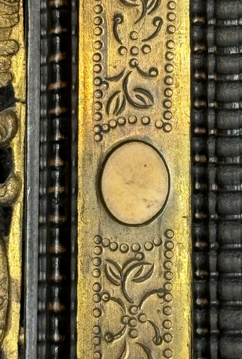Cornice Romana Bronzo Dorato e Pietre Dure Grand Tour XVIII secolo-photo-6