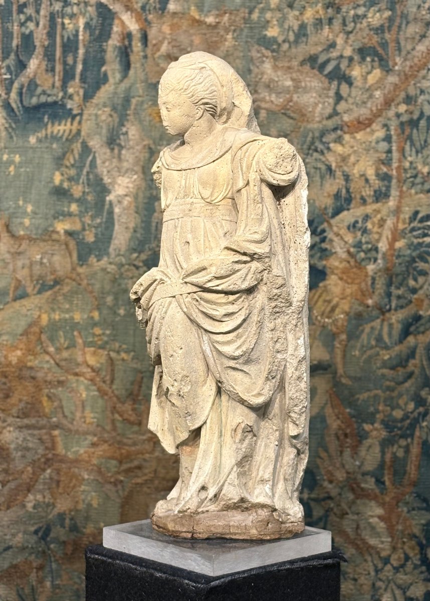 Scultura Manierista in Pietra Calcarea Ile de France Seconda Metà del XVI secolo-photo-4