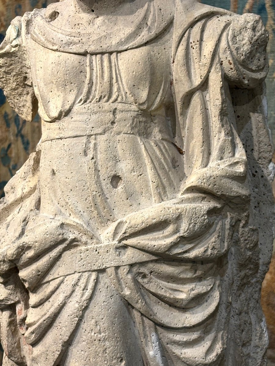 Scultura Manierista in Pietra Calcarea Ile de France Seconda Metà del XVI secolo-photo-3