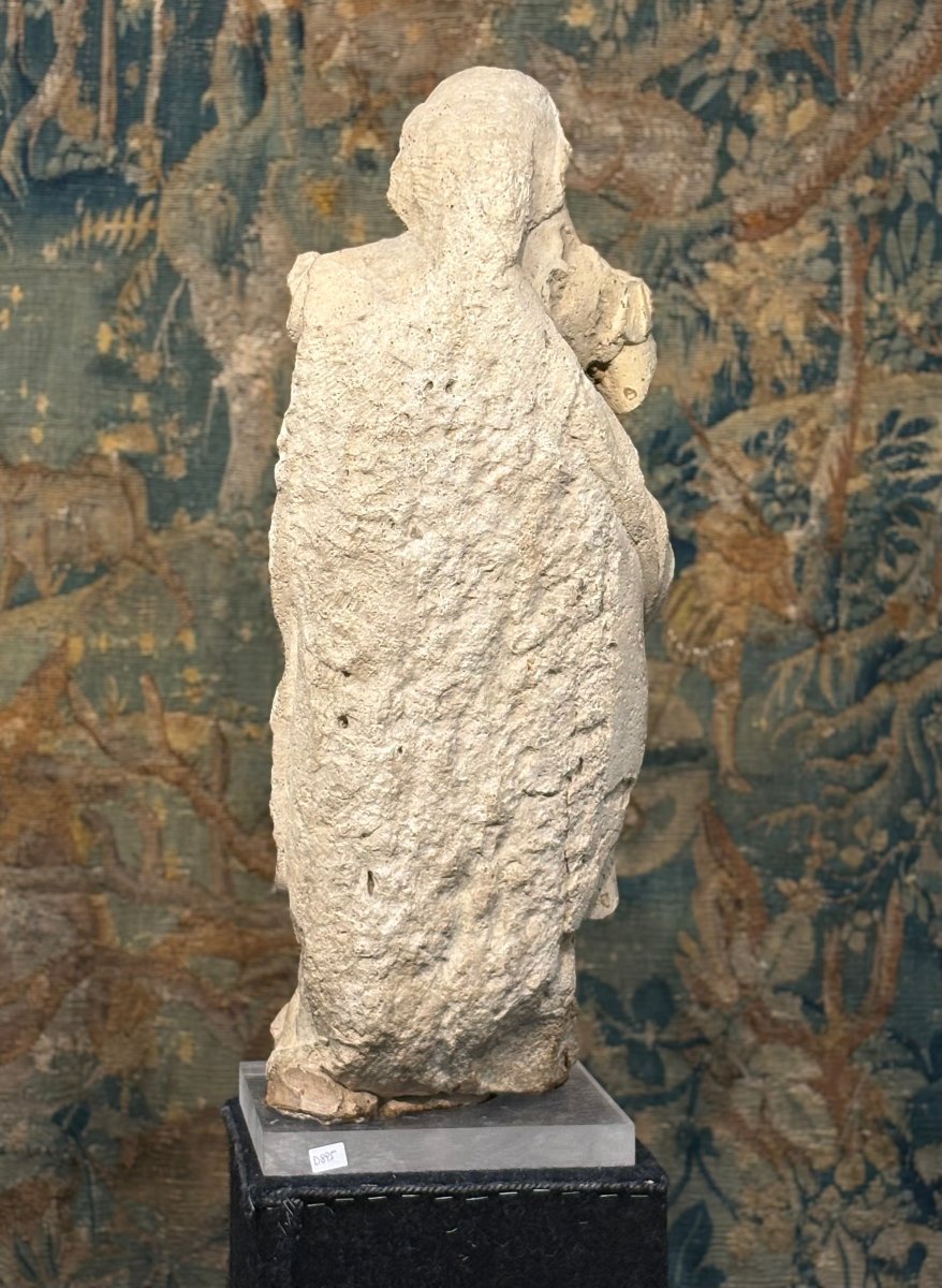 Scultura Manierista in Pietra Calcarea Ile de France Seconda Metà del XVI secolo-photo-6