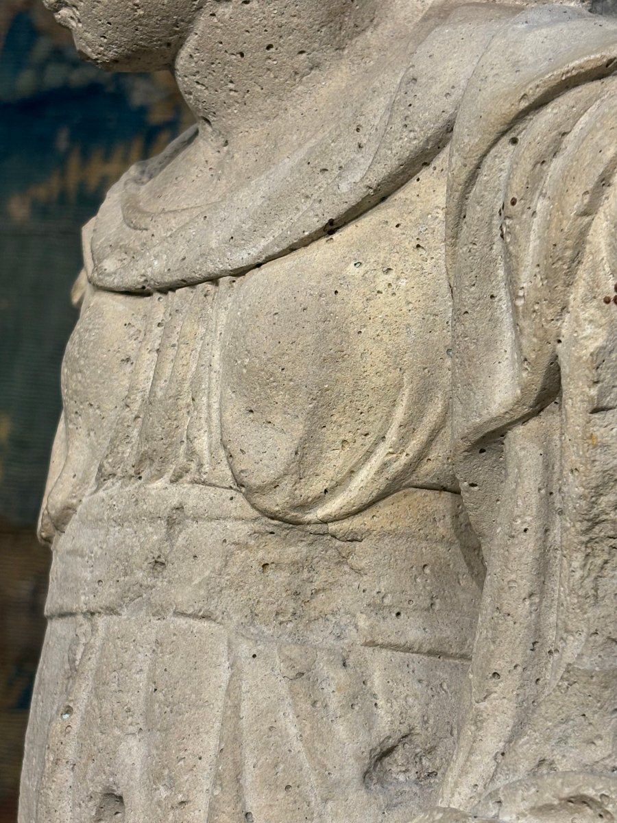 Scultura Manierista in Pietra Calcarea Ile de France Seconda Metà del XVI secolo-photo-8