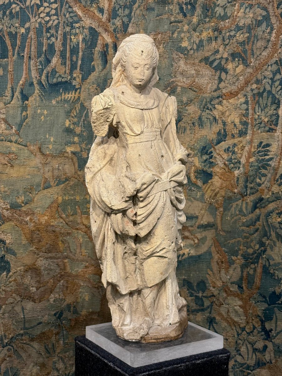 Scultura Manierista in Pietra Calcarea Ile de France Seconda Metà del XVI secolo