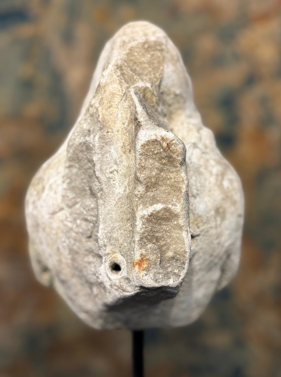 Tritone in Marmo Frammento di Scultura Barocco Italiano metà del  XVII secolo-photo-3