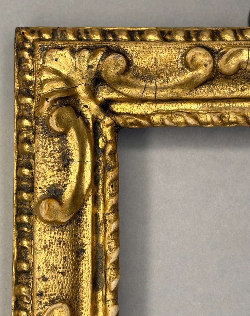Cornice da Collezione Legno Scolpito e Dorato Italia del Nord XVIII secolo-photo-3