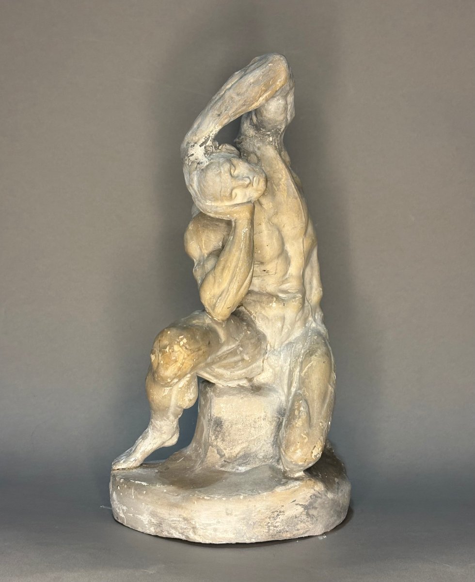 Scorticato Modello Anatomico Maschile in Gesso d'Atelier fine XIX-photo-2