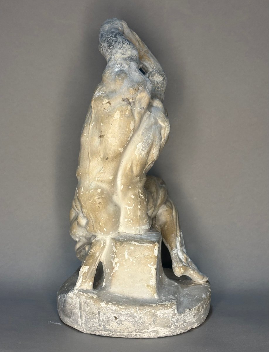 Scorticato Modello Anatomico Maschile in Gesso d'Atelier fine XIX-photo-4