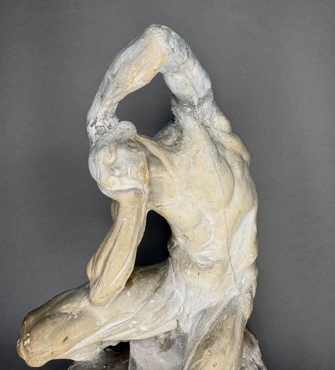Scorticato Modello Anatomico Maschile in Gesso d'Atelier fine XIX-photo-2