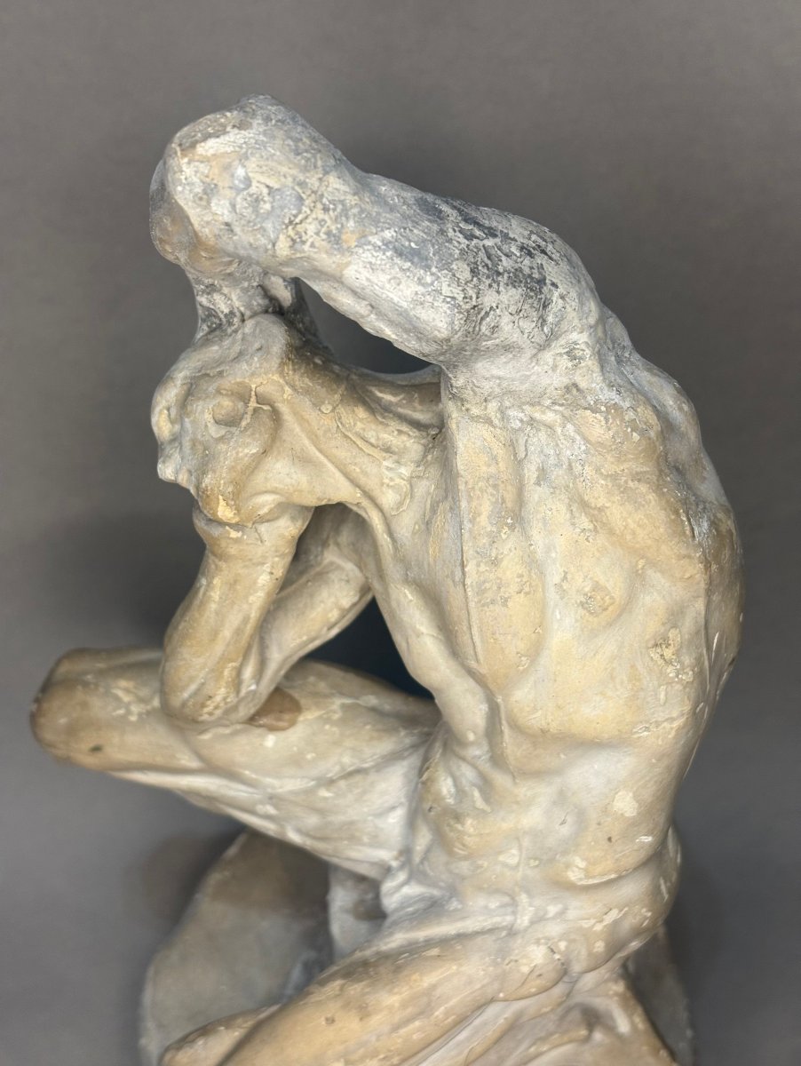 Scorticato Modello Anatomico Maschile in Gesso d'Atelier fine XIX-photo-3