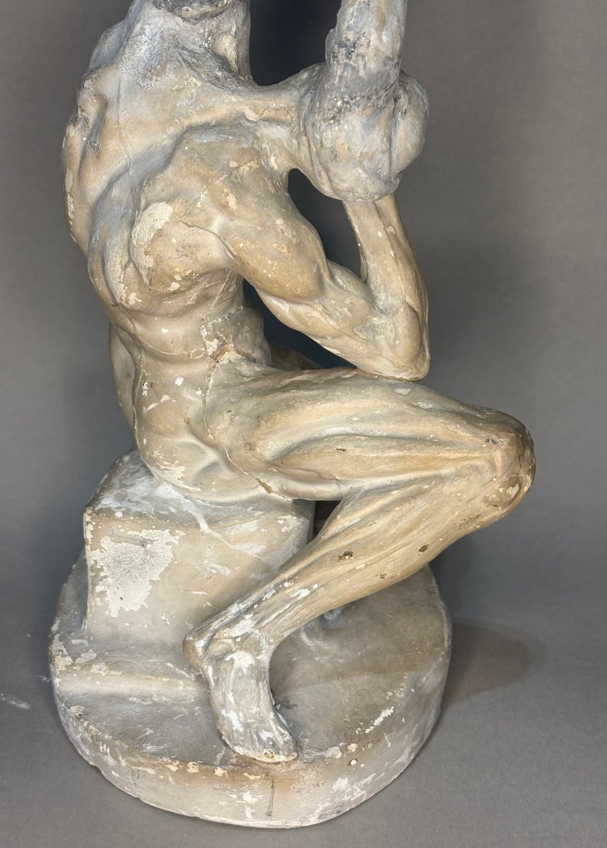 Scorticato Modello Anatomico Maschile in Gesso d'Atelier fine XIX-photo-5
