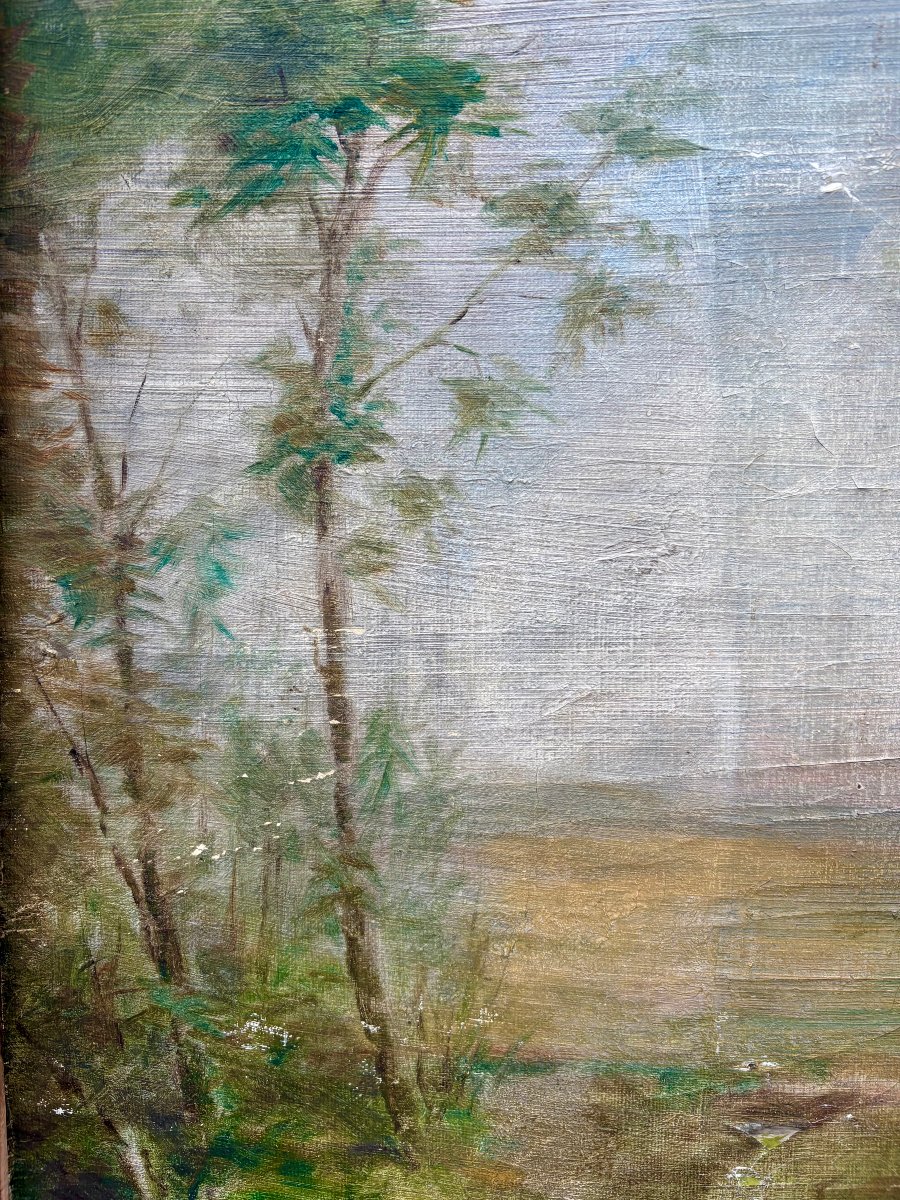 "La sorgente" Grande Dipinto nel gusto di Gustave Courbet XIX secolo-photo-7