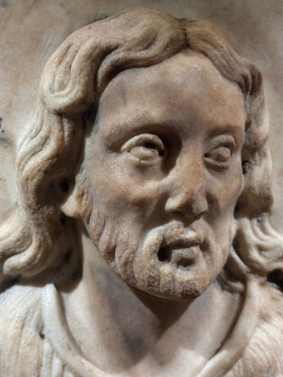 Altorilievo in Marmo Busto di Cristo Italia Settentrionale XVIII secolo-photo-1