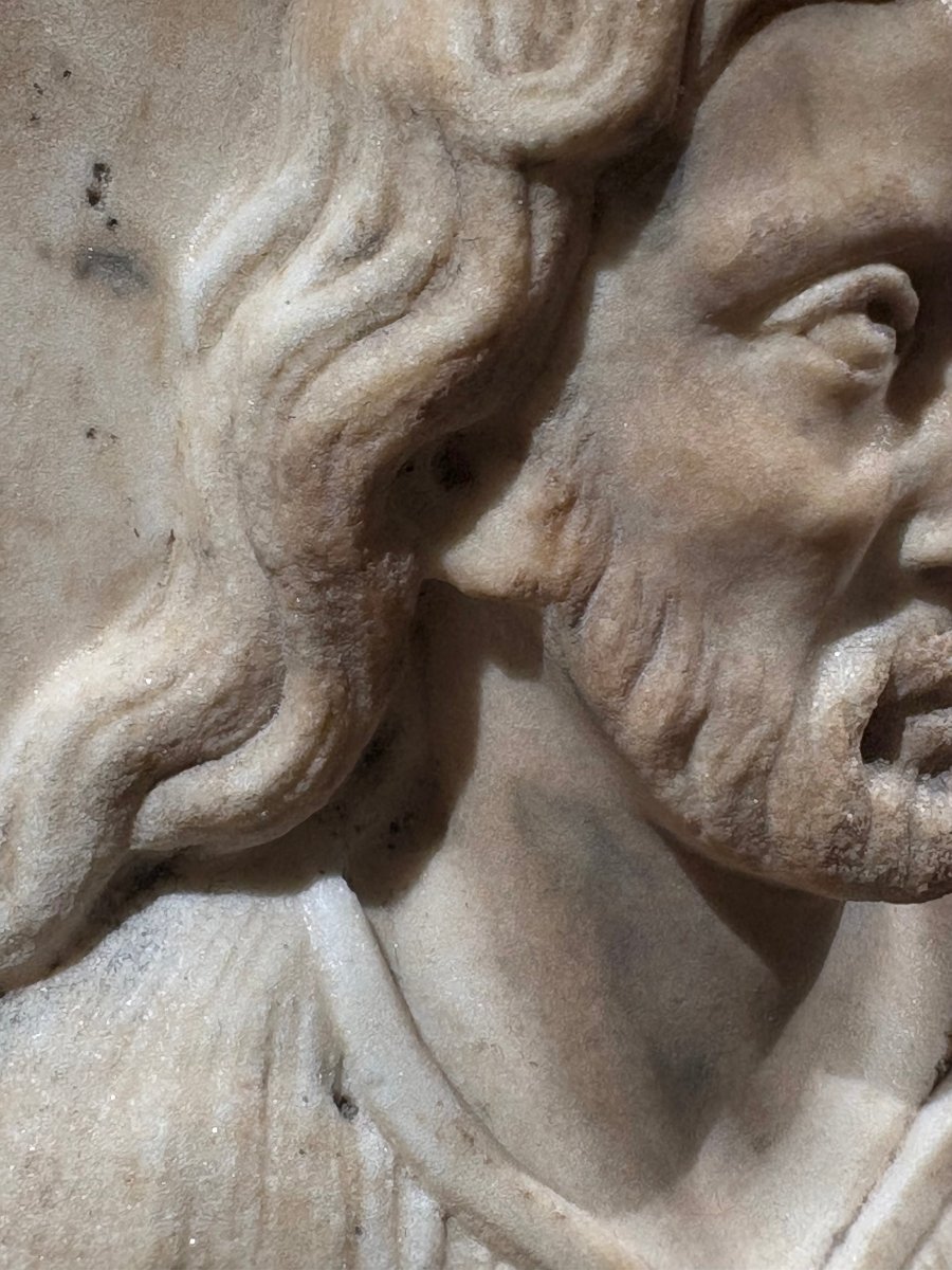 Altorilievo in Marmo Busto di Cristo Italia Settentrionale XVIII secolo-photo-2