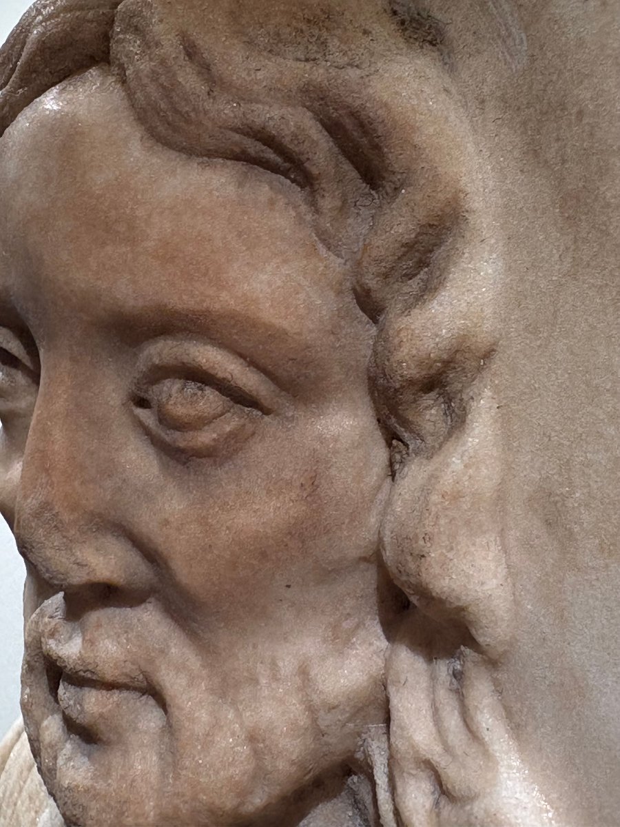 Altorilievo in Marmo Busto di Cristo Italia Settentrionale XVIII secolo-photo-3
