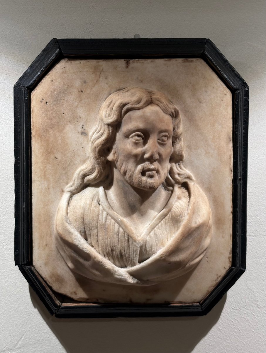 Altorilievo in Marmo Busto di Cristo Italia Settentrionale XVIII secolo-photo-5