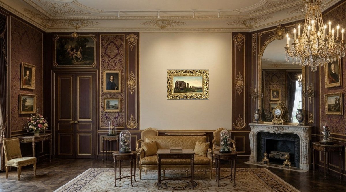 Ippolito Caffi (1809-1866) cerchia Veduta Grand Tour L'Acquedotto Claudio-photo-4
