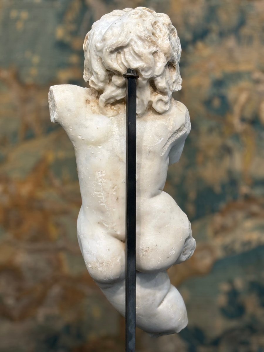 Putto in Marmo Scultura Barocca Italia del Nord XVII secolo-photo-2